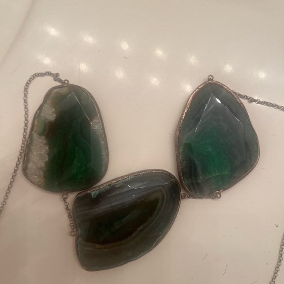 Green agathe one of a kind necklace - Picture 12 of 12